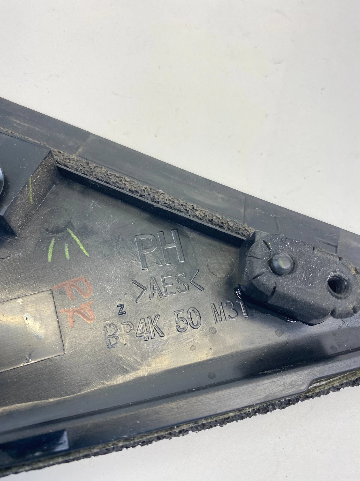 04-09 MAZDA 3 HATCHBACK REAR RIGHT EXTERIOR DOOR COVER TRIM MOLDING BP4K50M31