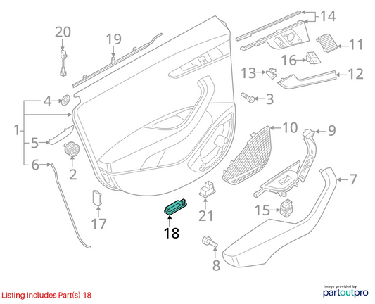2009-2016 AUDI A4 QUATTRO LEFT DASH COURTESY FOOTWELL LIGHT LAMP 4E0947415 OEM