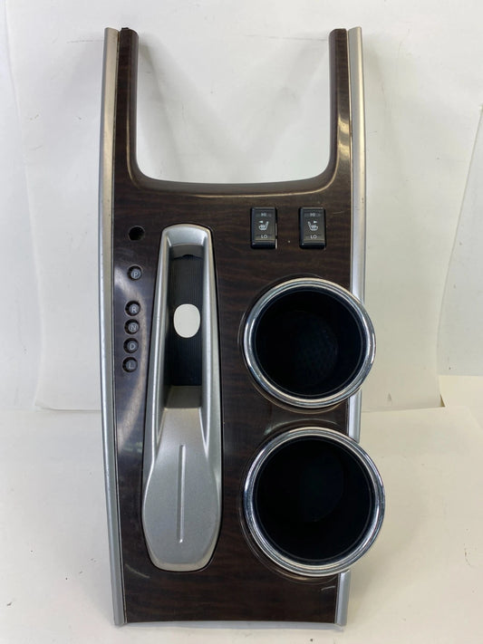 2013-2016 NISSAN PATHFINDER CENTER CONSOLE SHIFT SHIFTER BEZEL CUP HOLDER WOOD