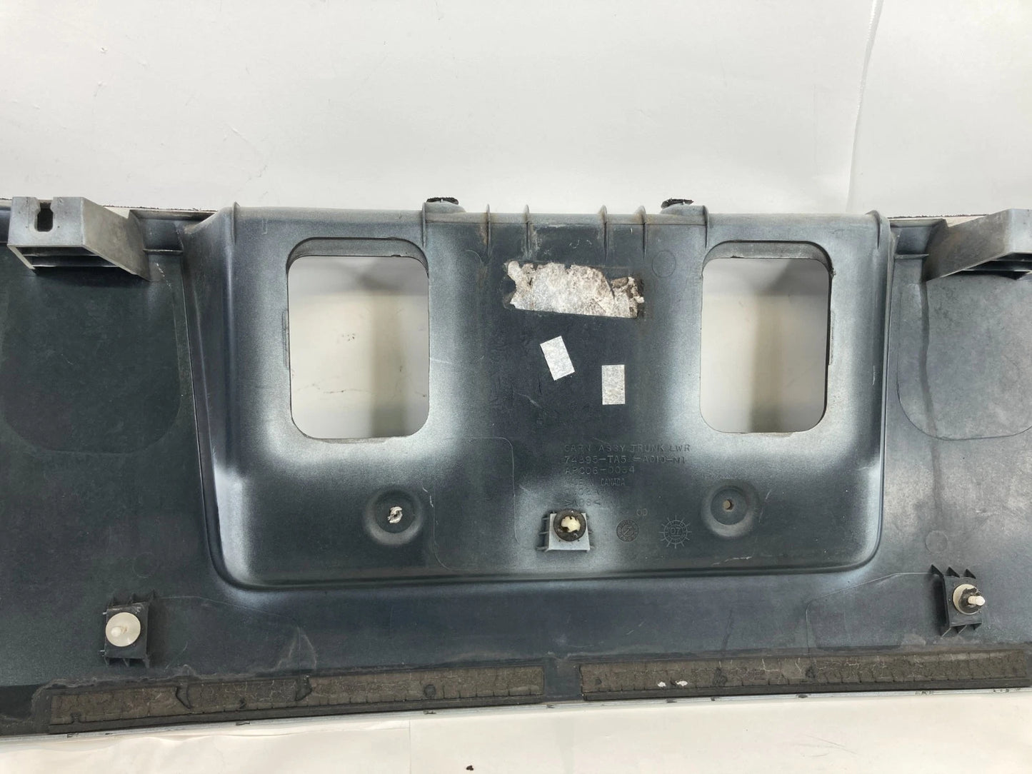 2008-2012 Honda Accord Sedan Rear Trunk License Plate Holder Molding Bezel OEM