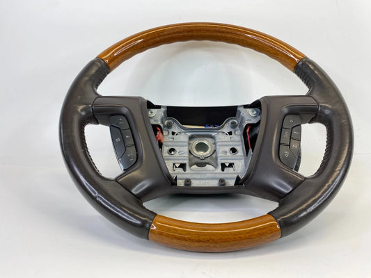 09-12 BUICK ENCLAVE STEERING WHEEL W/ CRUISE & AUDIO CONTROLS WOOD GRAIN OEM