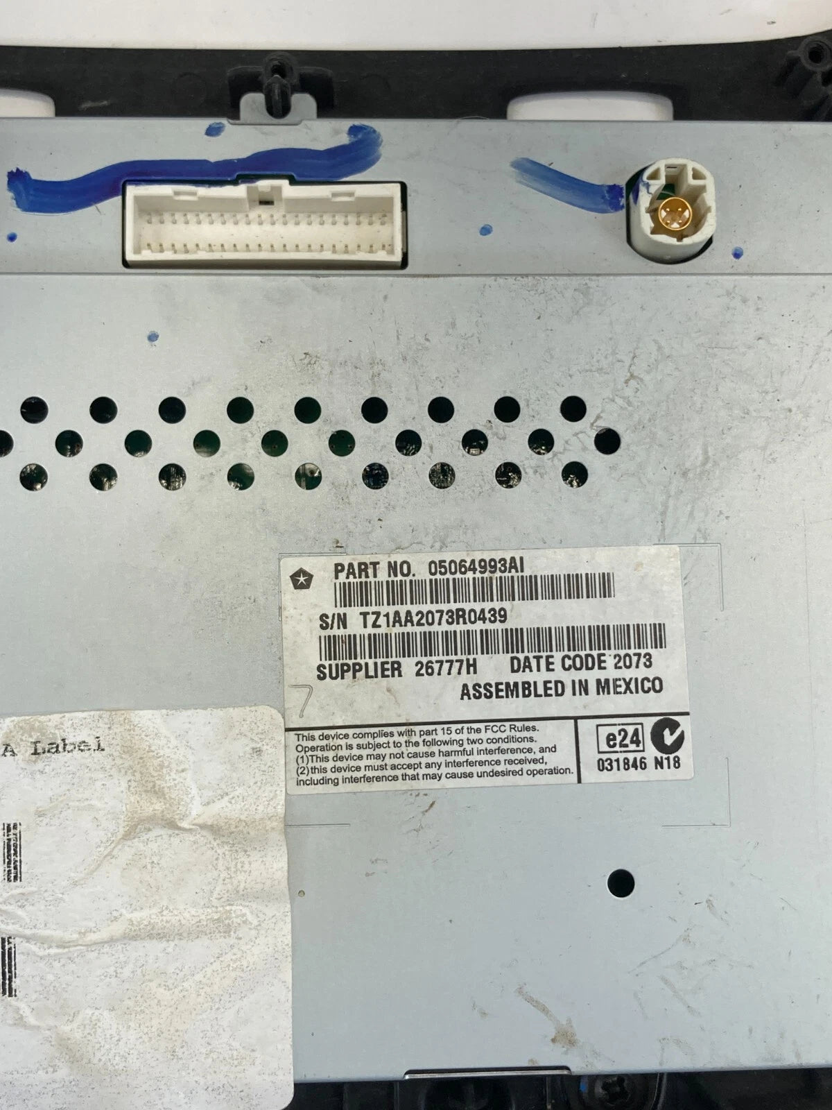 2011-2020 DODGE JOURNEY NAVIGATION TOUCH SCREEN DISPLAY MONITOR PANEL 05064993AI