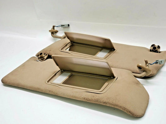 2005-2007 HONDA ODYSSEY LEFT & RIGHT SUNVISOR SET SUN VISOR ILLUMINATED IVORY