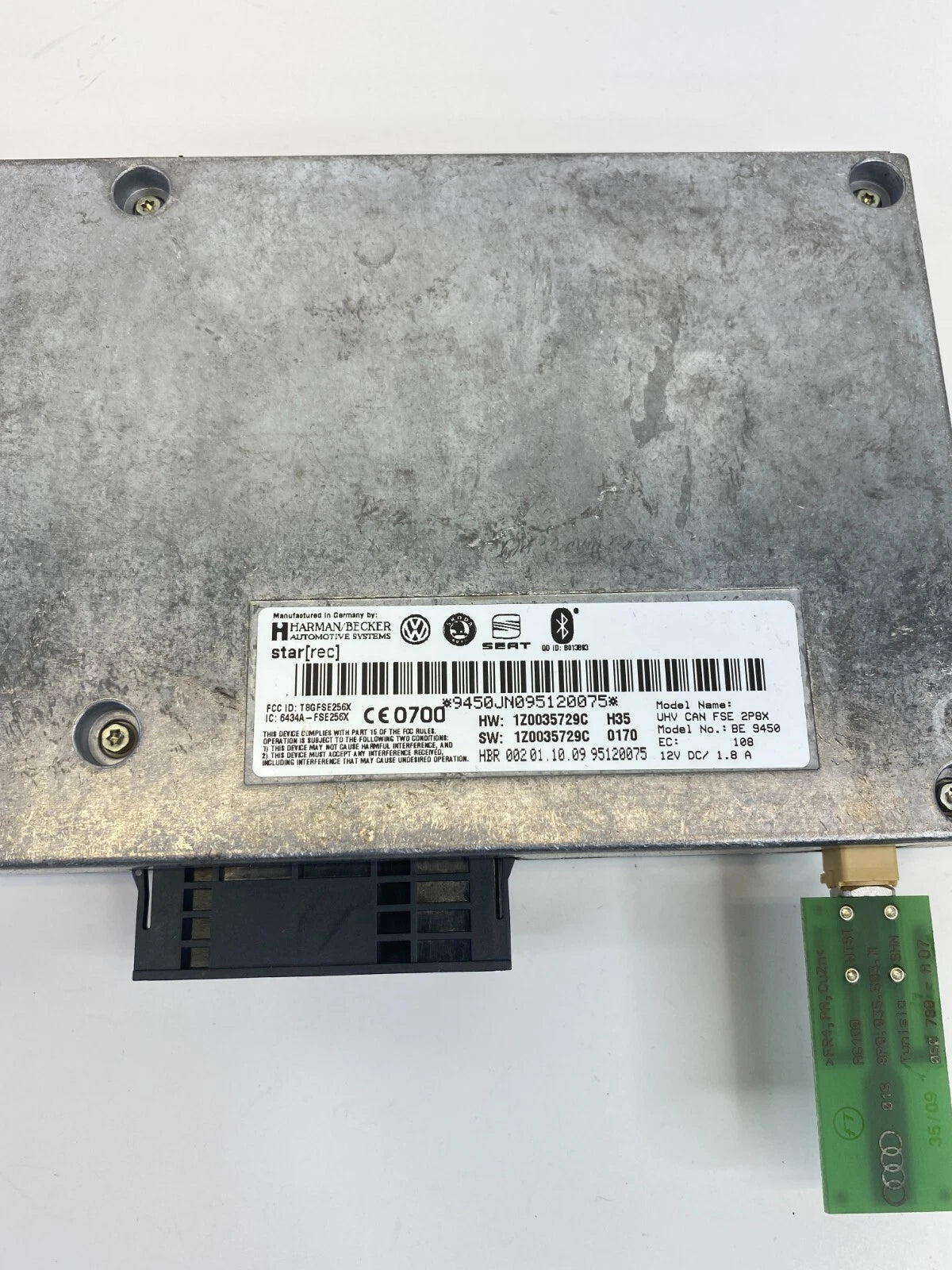2009 2010 VOLKSWAGEN CC 2.0L BLUETOOTH INTERFACE CONTROL MODULE 1Z0035729C OEM