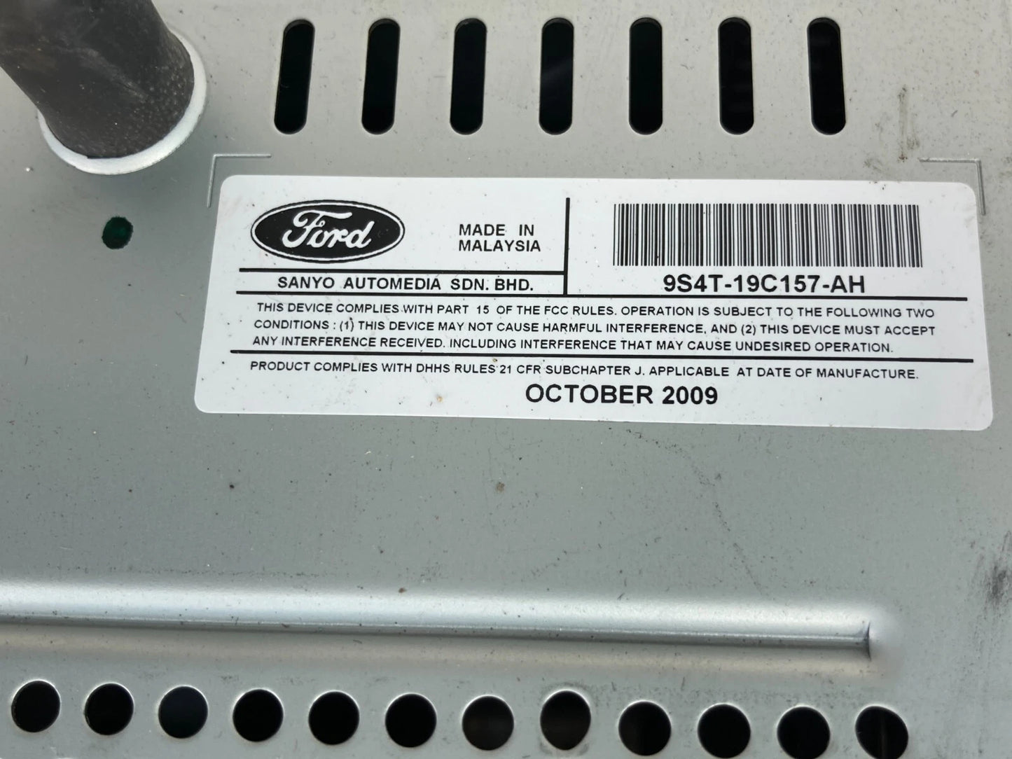 2010 2011 FORD FOCUS RADIO AM FM SATELLITE MP3 PLAYER MEDIA 9S4T-19C157-AH OEM