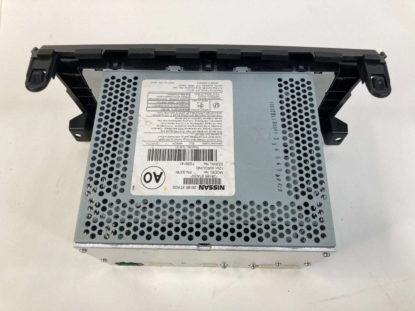 2013 NISSAN ALTIMA RADIO AM/FM MP3 CD DISC PLAYER RECEIVER 28185-3TA0G OEM