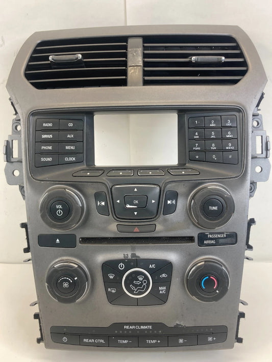 2011-2015 FORD EXPLORER DASH CD RADIO & CLIMATE CONTROL FACEPLATE PANEL TRIM