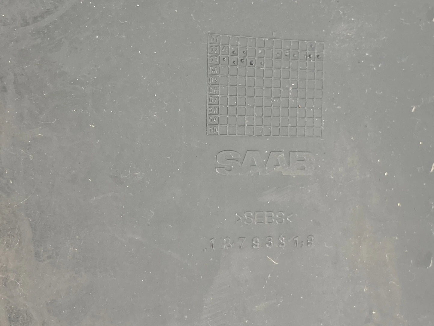 2003-2011 SAAB 9-3 93 GLOVE BOX STORAGE CONSOLE MAT LINER INSERT RUBBER 12793319