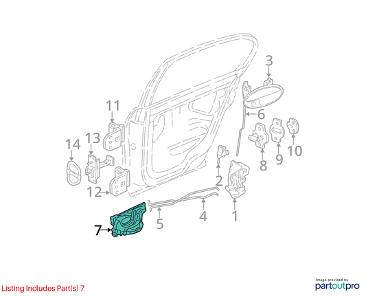 1997-2003 CHEVROLET MALIBU RR RIGHT PASSENGER INTERIOR DOOR HANDLE OEM 22601596