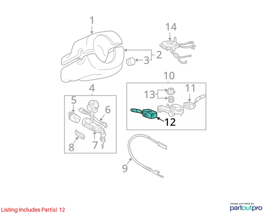 04-06 HYUNDAI ELANTRA TURN SIGNAL HEADLIGHT LAMP FOG LIGHT SWITCH 93410-2D150