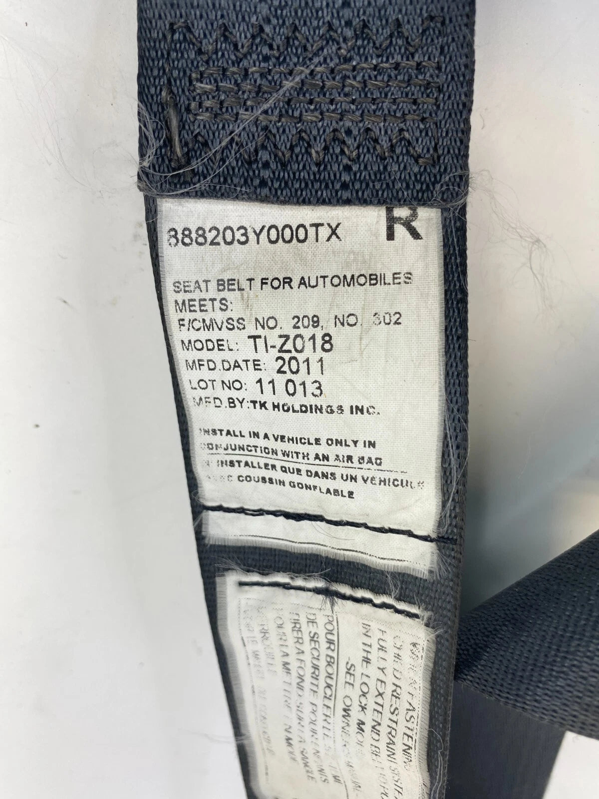 2011-2013 HYUNDAI ELANTRA SEDAN FRONT RIGHT PASSENGER SEAT BELT RETRACTOR OEM