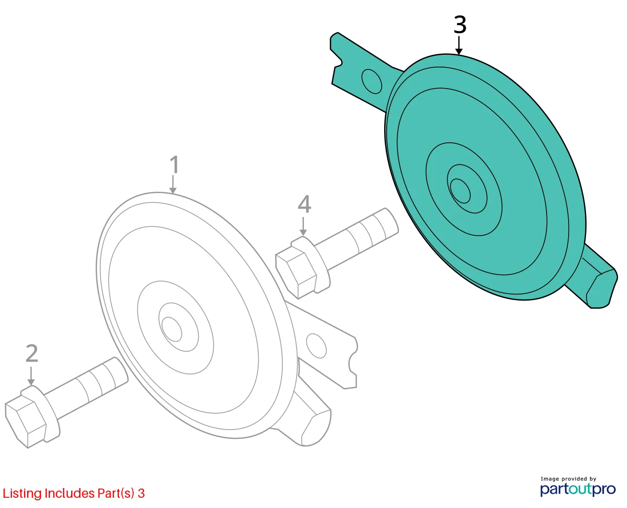 2000-2010 HYUNDAI SONATA HIGH TONE HORN NOTE ALARM 96620-3K000 OEM