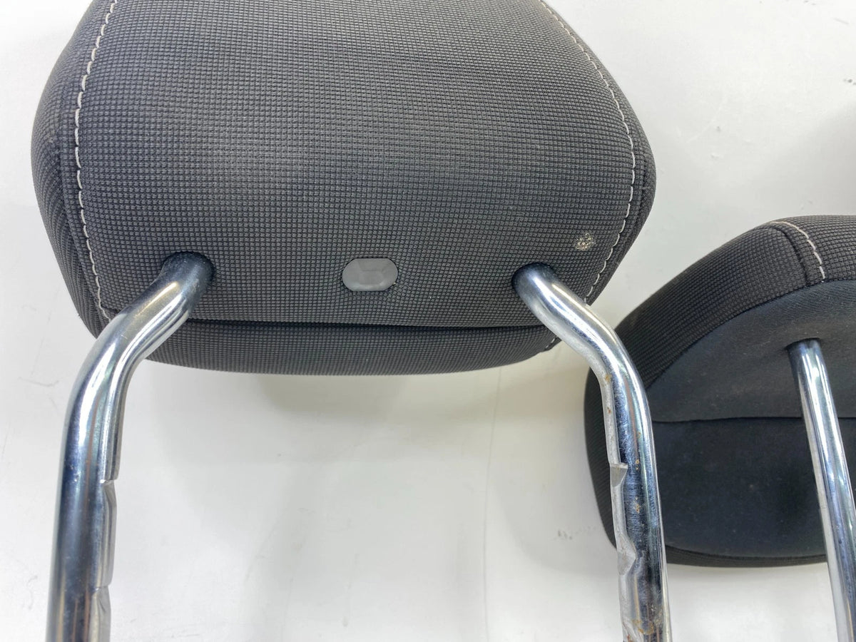 2012-2014 FORD FOCUS REAR HEADREST SET OF 3 BLACK CLOTH LEFT RIGHT CENTER OEM