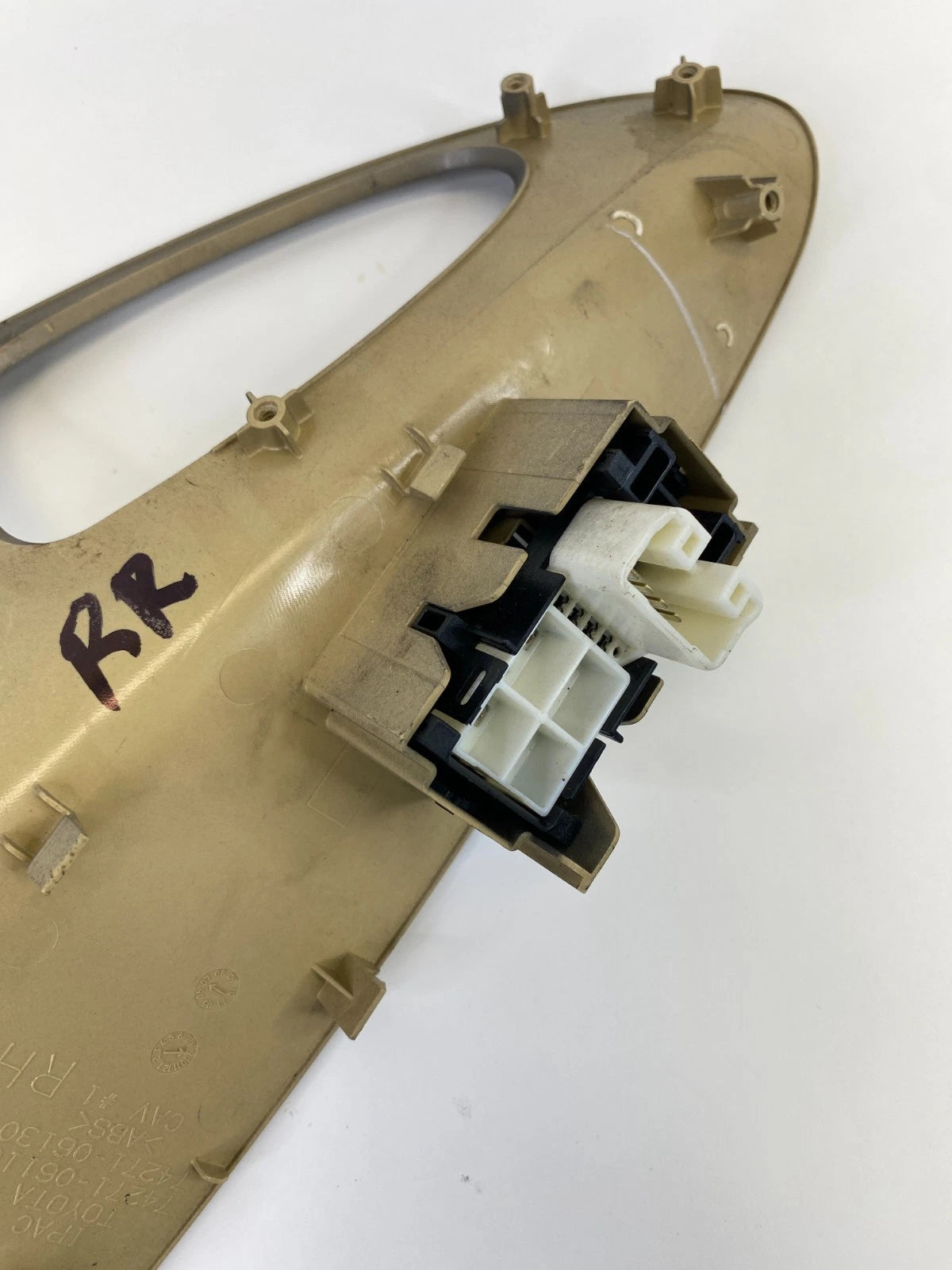 2007-2011 TOYOTA CAMRY REAR RIGHT DOOR WINDOW CONTROL SWITCH W/ BEZEL OEM