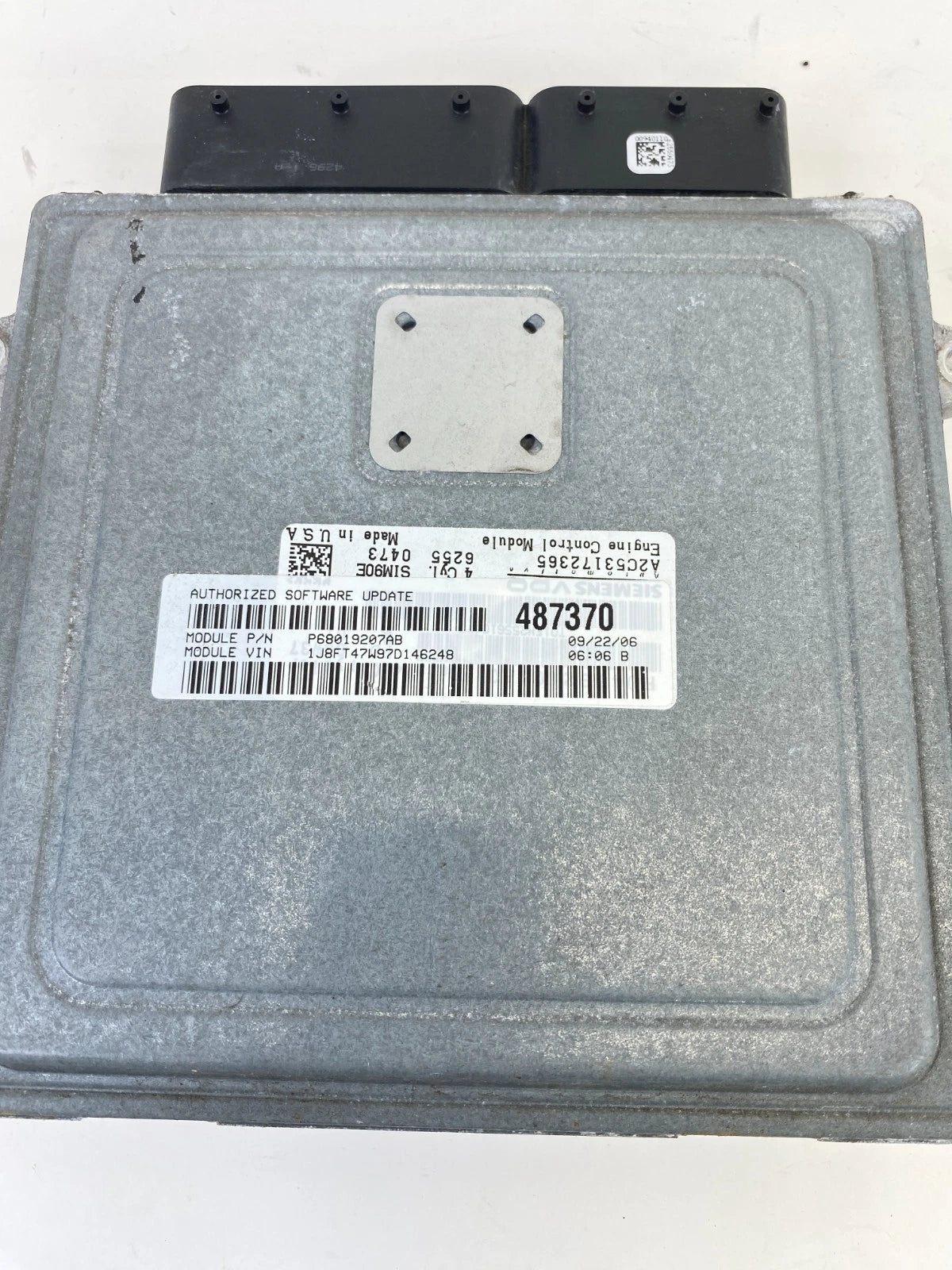 07-10 JEEP COMPASS 2.4L ENGINE COMPUTER CONTROL MODULE UNIT ECU ECM P68019207AB