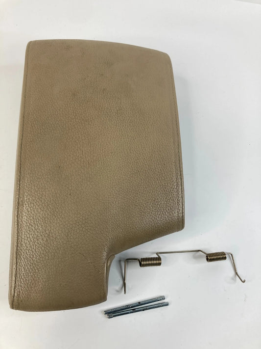 2007 2008 BMW 328XI E90 CENTER CONSOLE ARMREST LID BEIGE LEATHER W/ SPRING OEM