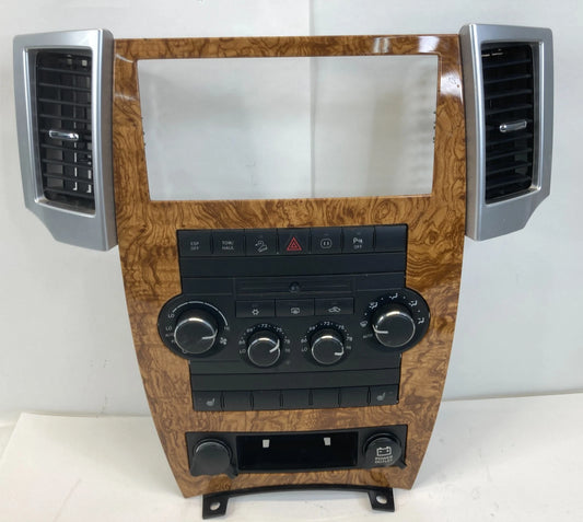 2008-2010 JEEP GRAND CHEROKEE DASH RADIO FACEPLATE BEZEL W/ CLIMATE CONTROL