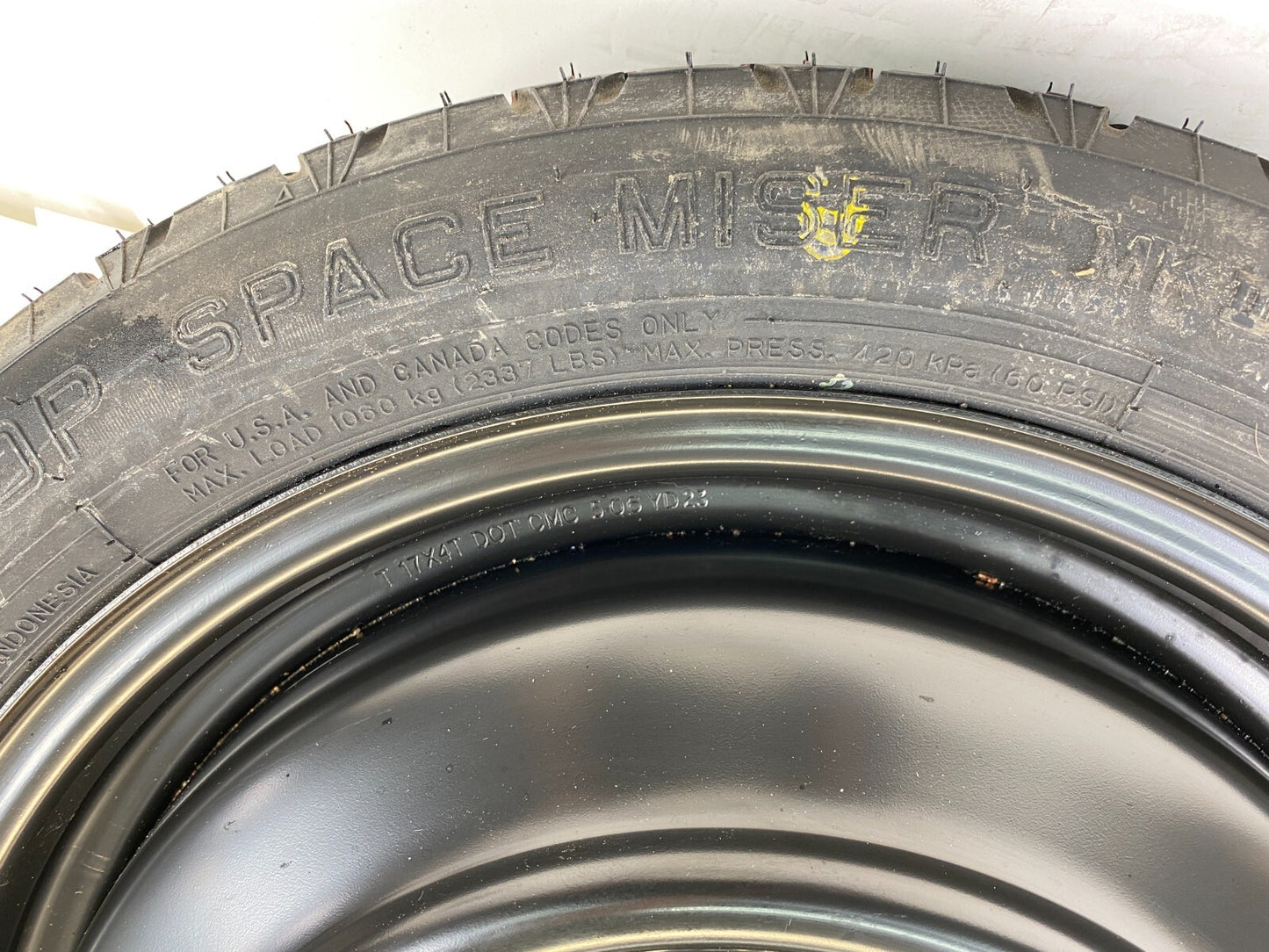 07-17 Toyota Camry Spare Tire Rim Wheel Compact Donut T155/70D17 110M