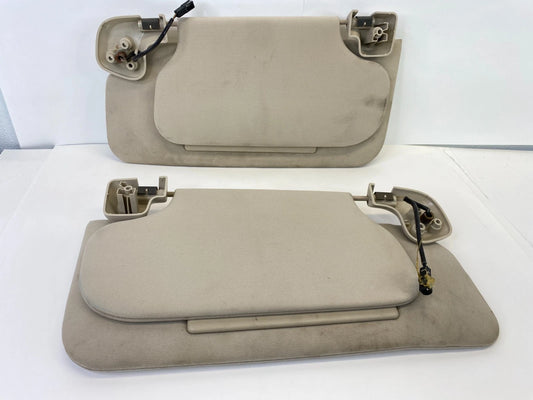 2003-2006 LINCOLN NAVIGATOR DUAL SUN VISOR PAIR SET LH RH TAN BEIGE OEM FACTORY