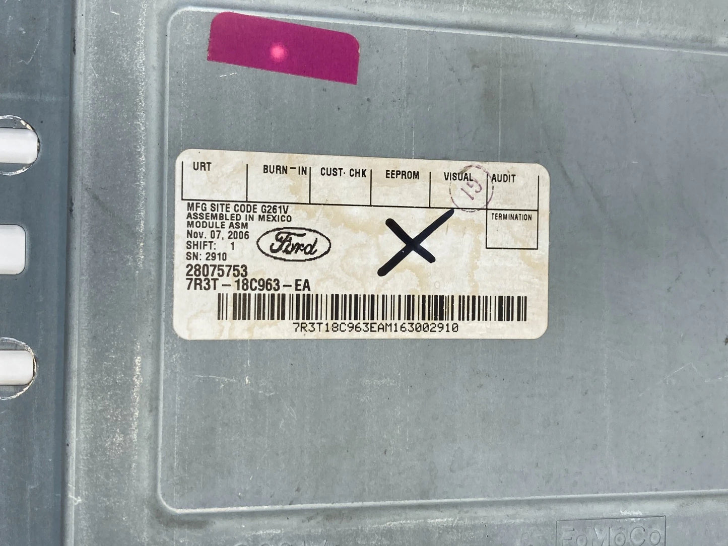 06 07 FORD EXPEDITION EXPLORER SIRIUS SATELLITE COMPUTER MODULE 7R3Z-18C963-EA