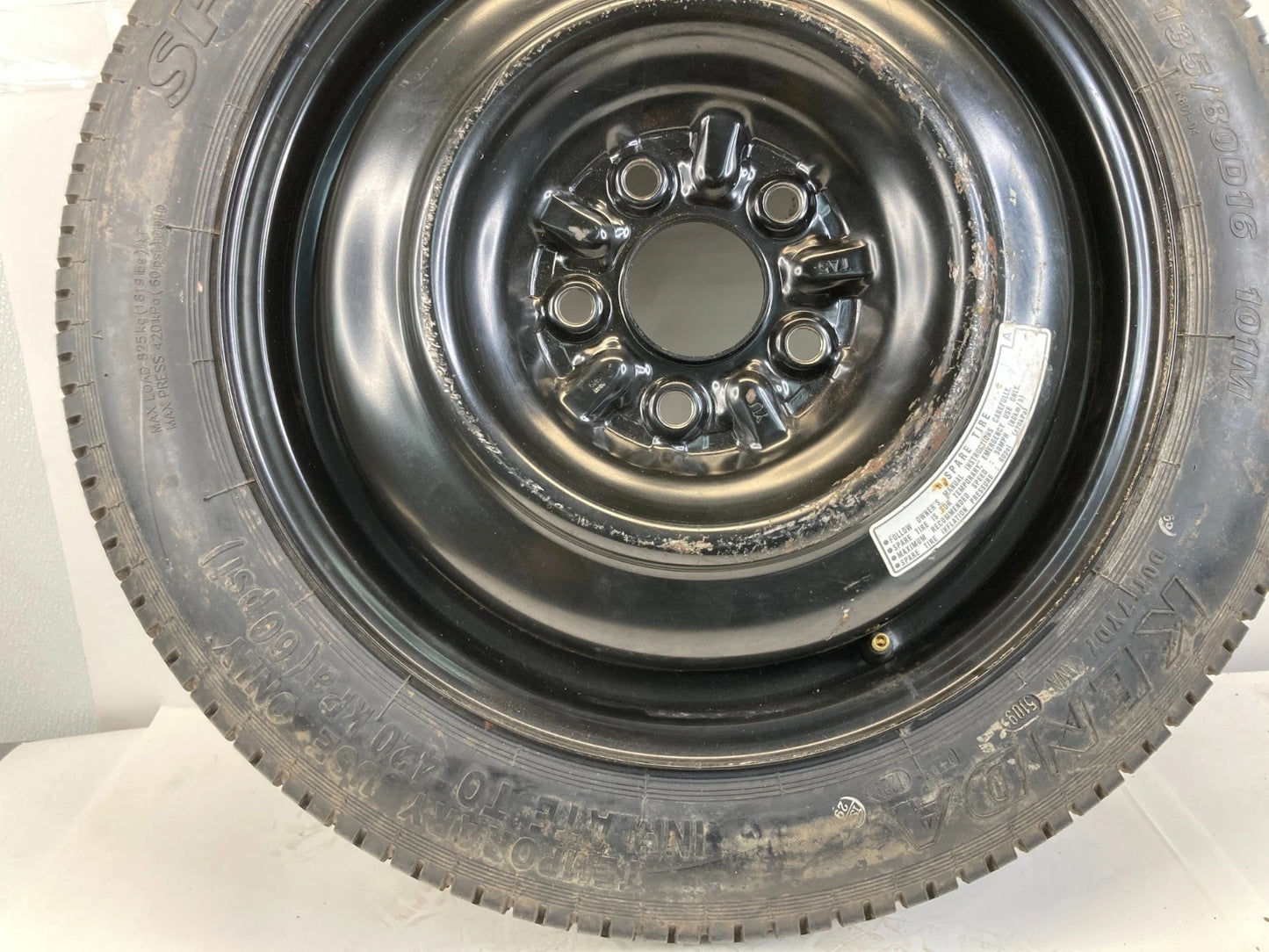 2008-2012 HONDA ACCORD SPARE TIRE 16" R16 WHEEL COMPAT DONUT T135/80D16 101M OEM