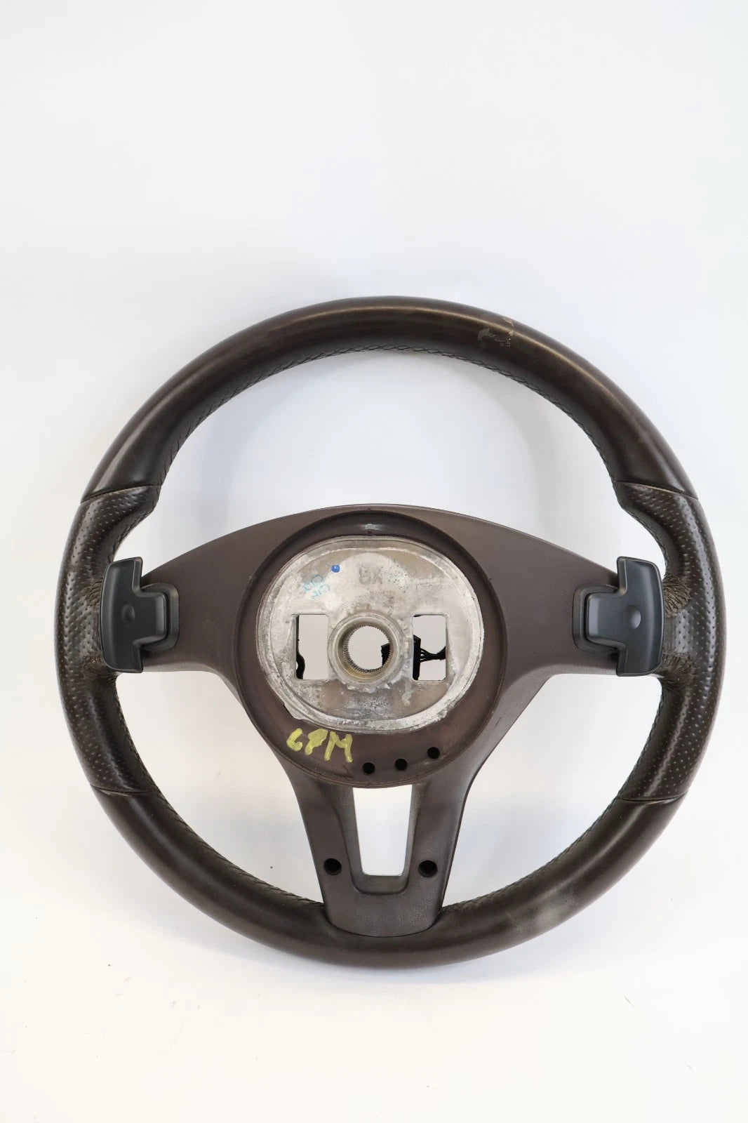 2014-2016 MERCEDES E350 W212 LEATHER STEERING WHEEL PADDLE SHIFTERS BLACK OEM