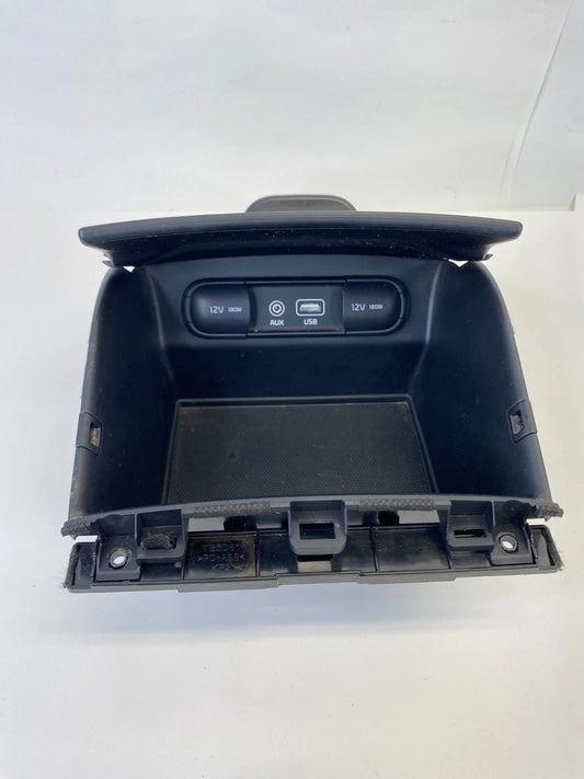 16 17 18 KIA SORENTO CENTER CONSOLE STORAGE CUBBY TRAY CHARGERS AUX & USB OEM