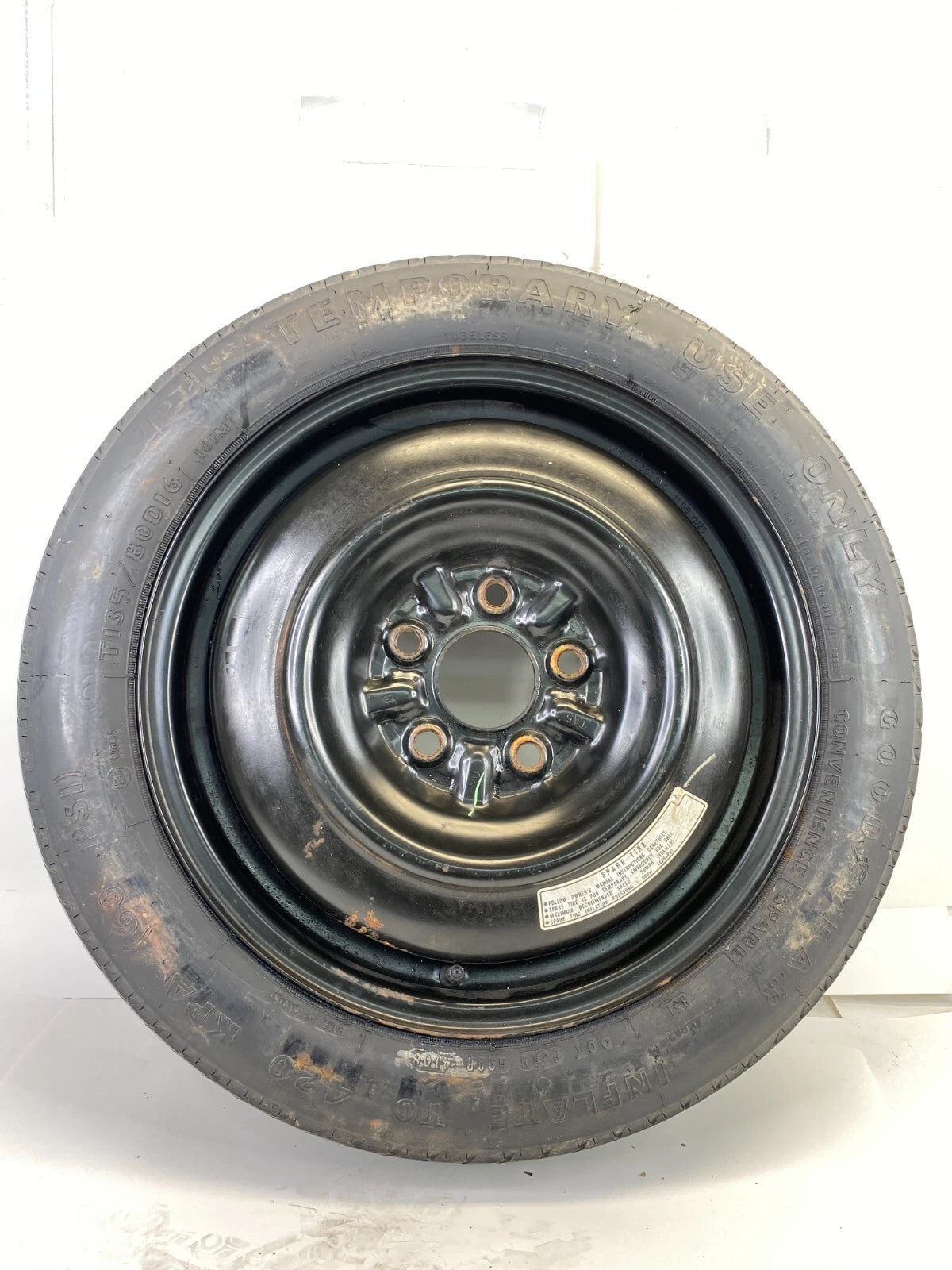 2008-2012 HONDA ACCORD SPARE TIRE COMPAT DONUT 16" R16 T135/80D16 101M 16X4