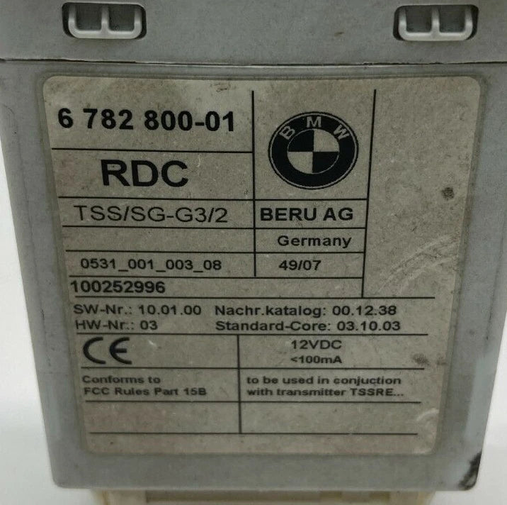 2007-2009 MINI COOPER TIRE PRESSURE CONTROL MODULE UNIT TPMS 6-782-800-01 OEM