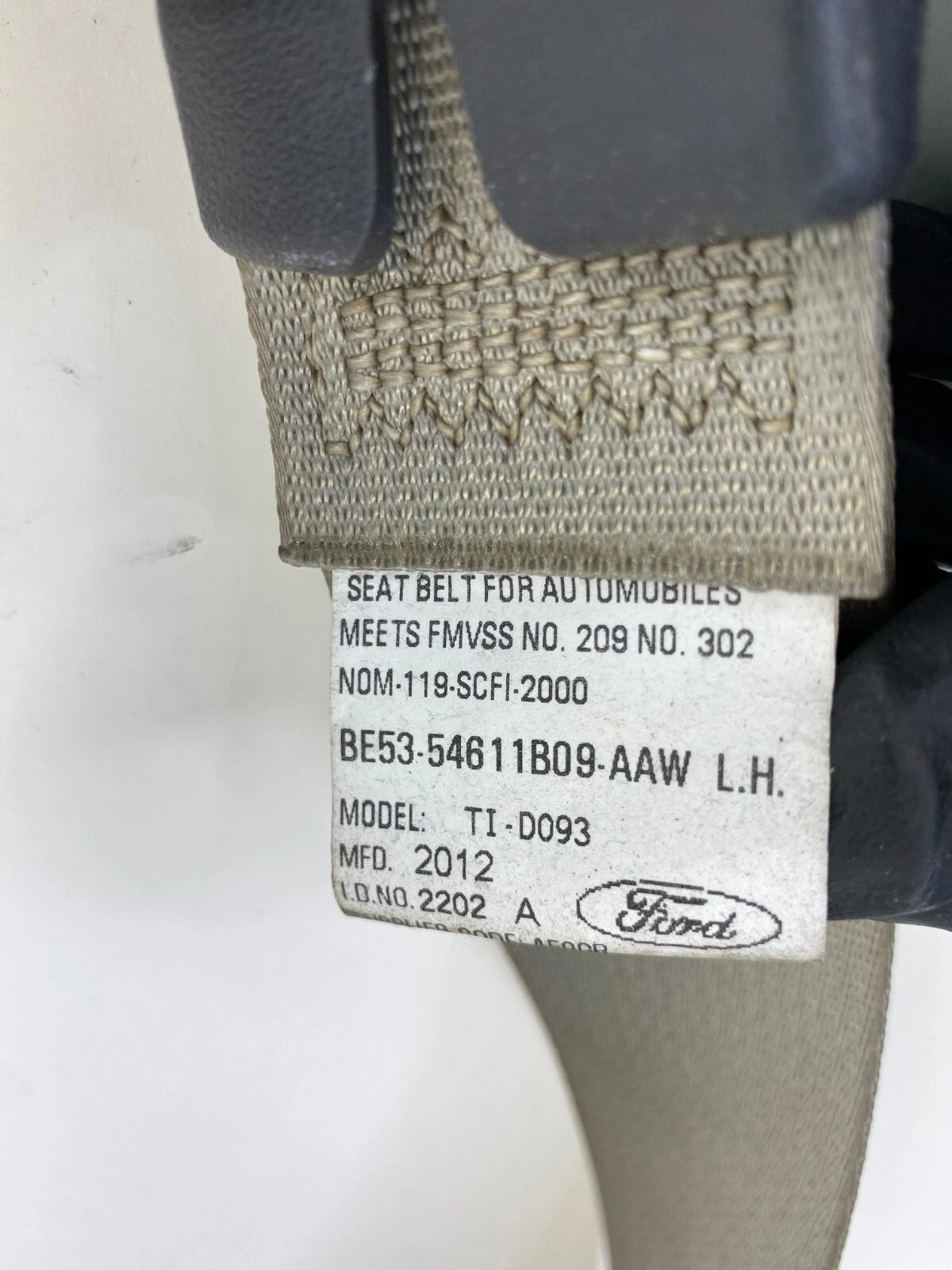 2011 2012 FORD FUSION LEFT DRIVER SIDE SEAT BELT RETRACTOR BE53-54611B09-AAW OEM