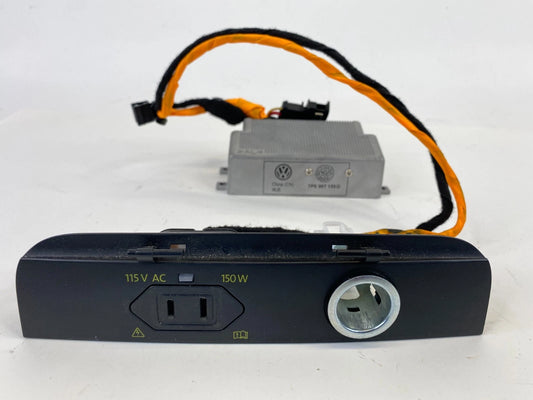 2011-2017 VW TOUAREG 115V AC POWER INVERTER MODULE WITH HARNESS PANEL OEM
