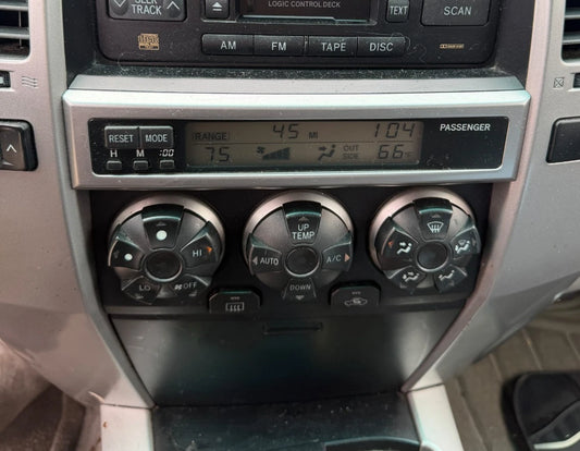 03-05 TOYOTA 4RUNNER SR5 DASH DUAL CLIMATE CONTROL SWITCH AC HEATER DISPLAY OEM