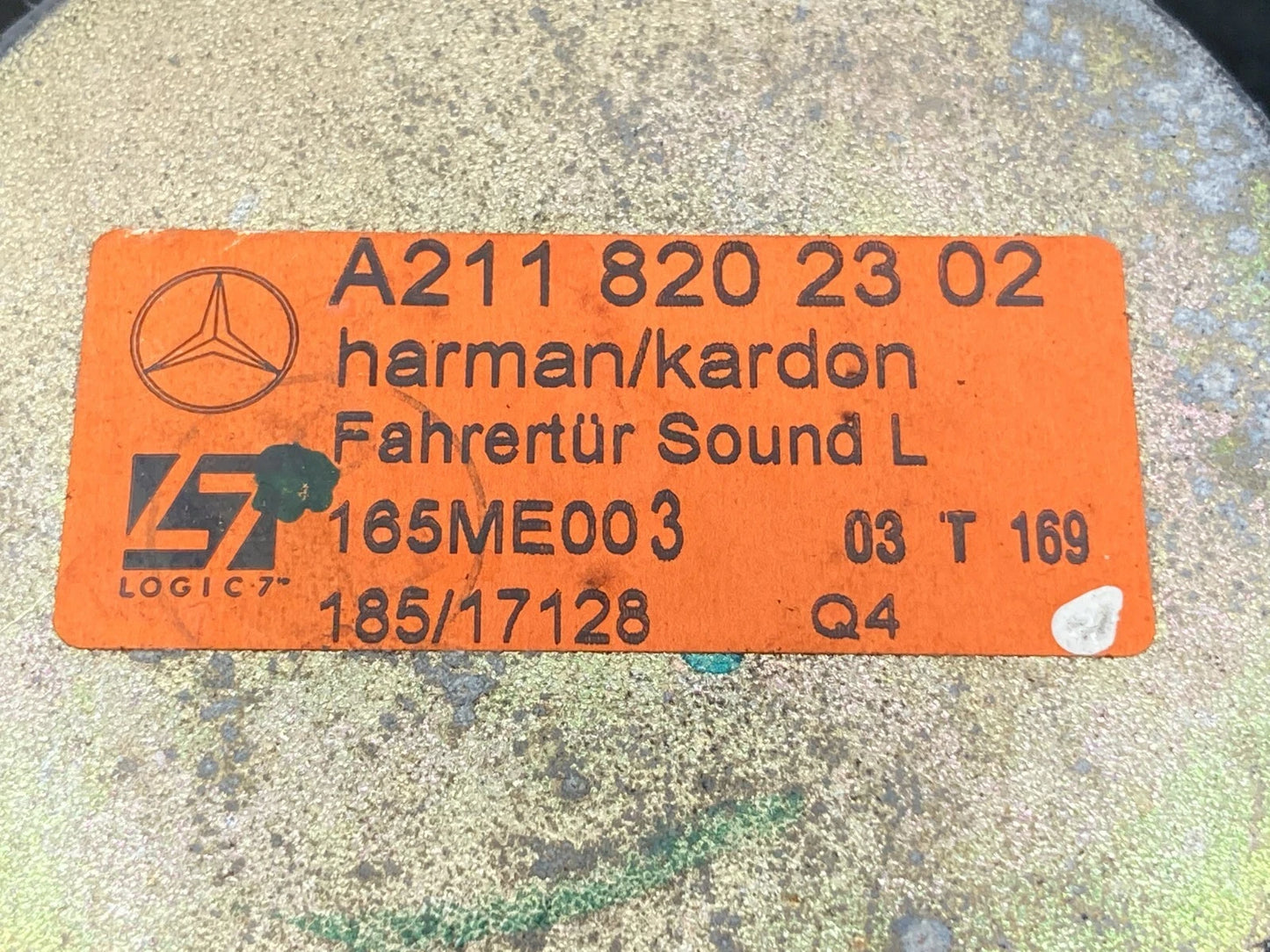 2003-2006 MERCEDES-BENZ E320 FRONT LEFT DOOR SPEAKER HARMAN KARDON A2118202302