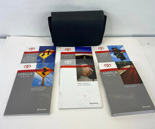 2015 TOYOTA COROLLA OWNERS MANUAL KIT WITH CASE NAVIGATION ENTUNE GUIDES OEM