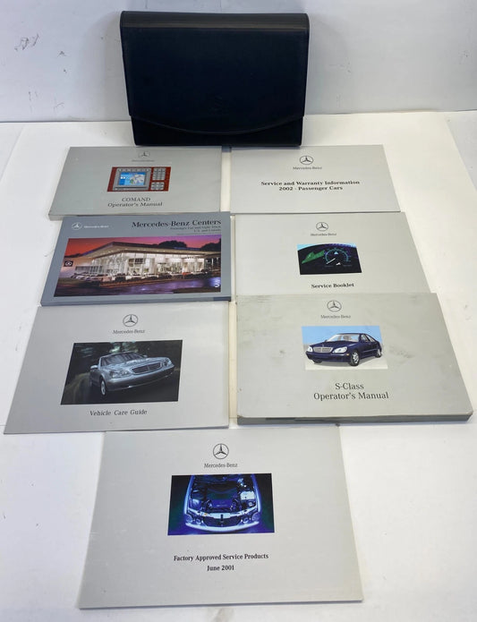 2002 MERCEDES-BENZ S430 OWNERS MANUAL WARRANTIES GUIDE BOOK INFO SET W/ CASE OEM