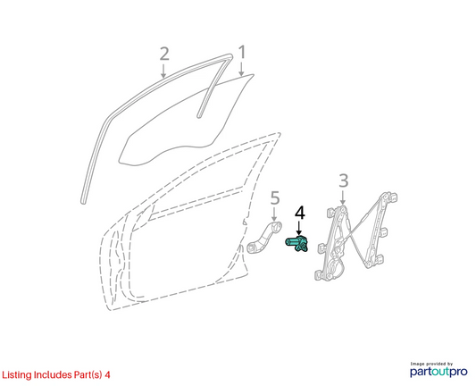 03-09 MERCEDES-BENZ E320 03-06 E500 FRONT RIGHT DOOR WINDOW MOTOR 2118203042 OEM
