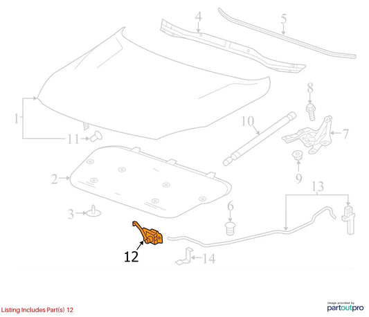 2013 2014 2015 CHEVROLET CHEVY MALIBU HOOD LOCK LATCH RELEASE ACTUATOR OEM