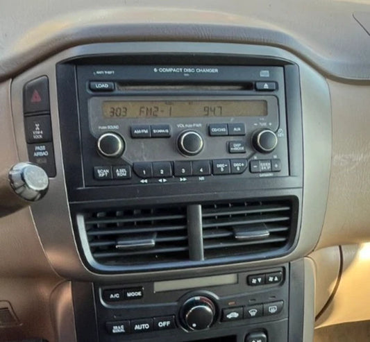 2006 2007 2008 HONDA PILOT AM/FM 6 DISC CD RADIO RECEIVER 39100-S9V-A600 OEM