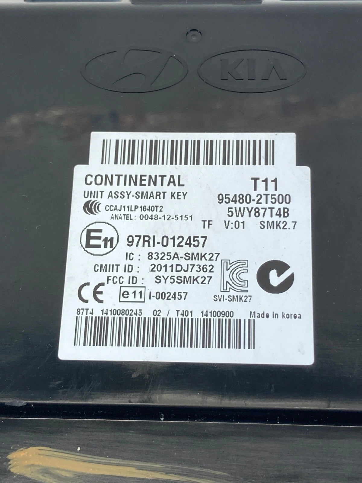 2014 2015 KIA OPTIMA THEFT LOCKING KEYLESS ENTRY CONTROL MODULE 95480-2T500 OEM