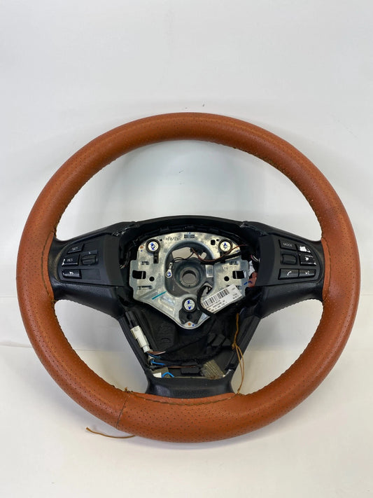 2011-2017 BMW X3 LEFT STEERING WHEEL W/ AUDIO & CRUISE CONTROL SWITCH LEATHER OE