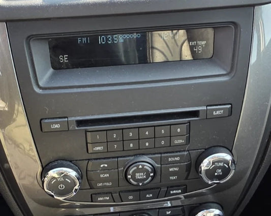 10-12 FORD FUSION CENTER DASH CD RADIO CONTROL PANEL W /BEZEL 9E5T18A802AE OEM