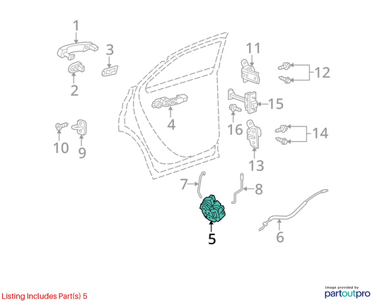 10-15 CHEVROLET EQUINOX REAR RIGHT DOOR LATCH LOCK RELEASE ACTUATOR 13579552 OEM