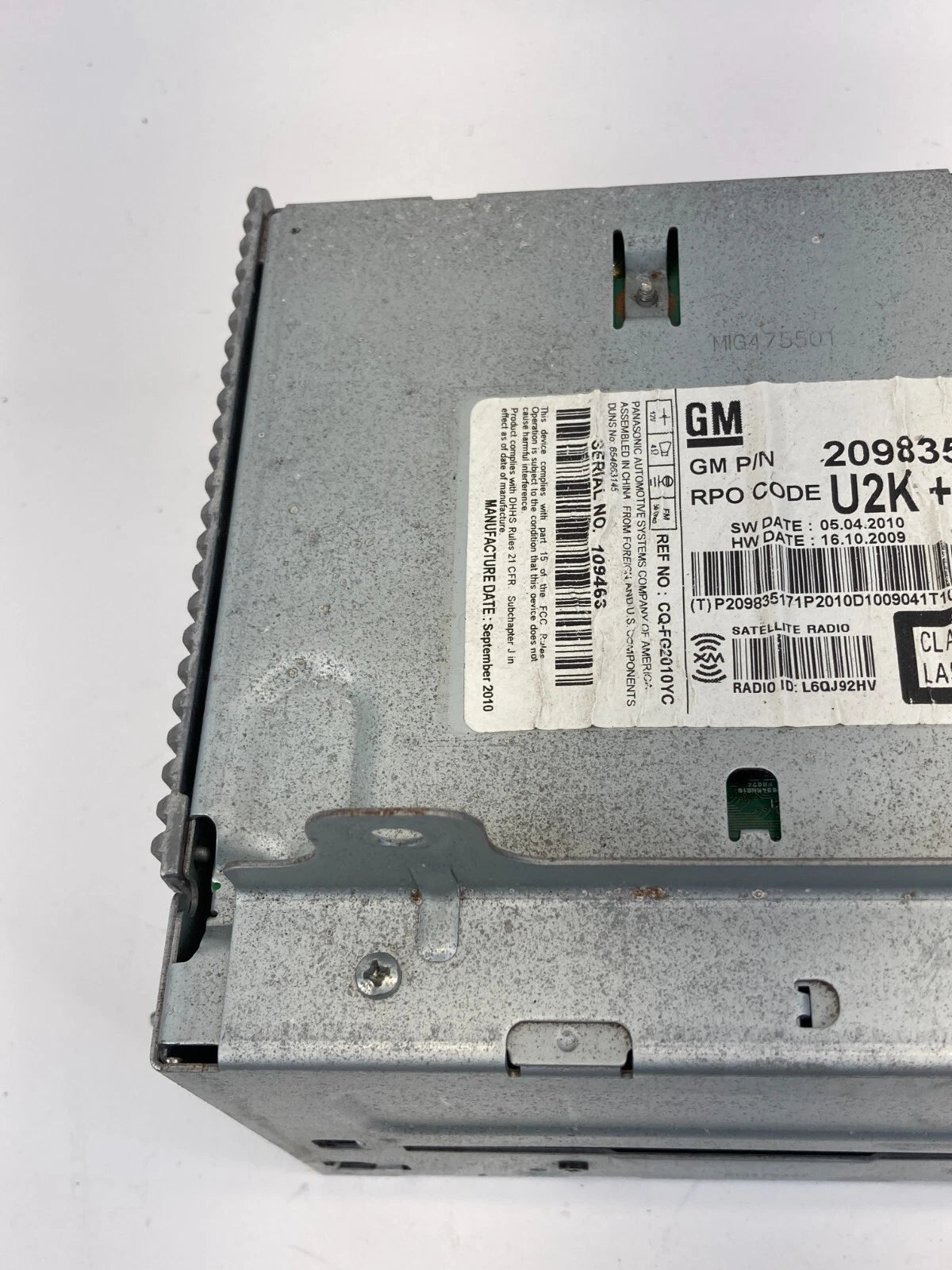 2011 BUICK REGAL RADIO CD PLAYER AUDIO RECEIVER MODULE 20983517 OEM