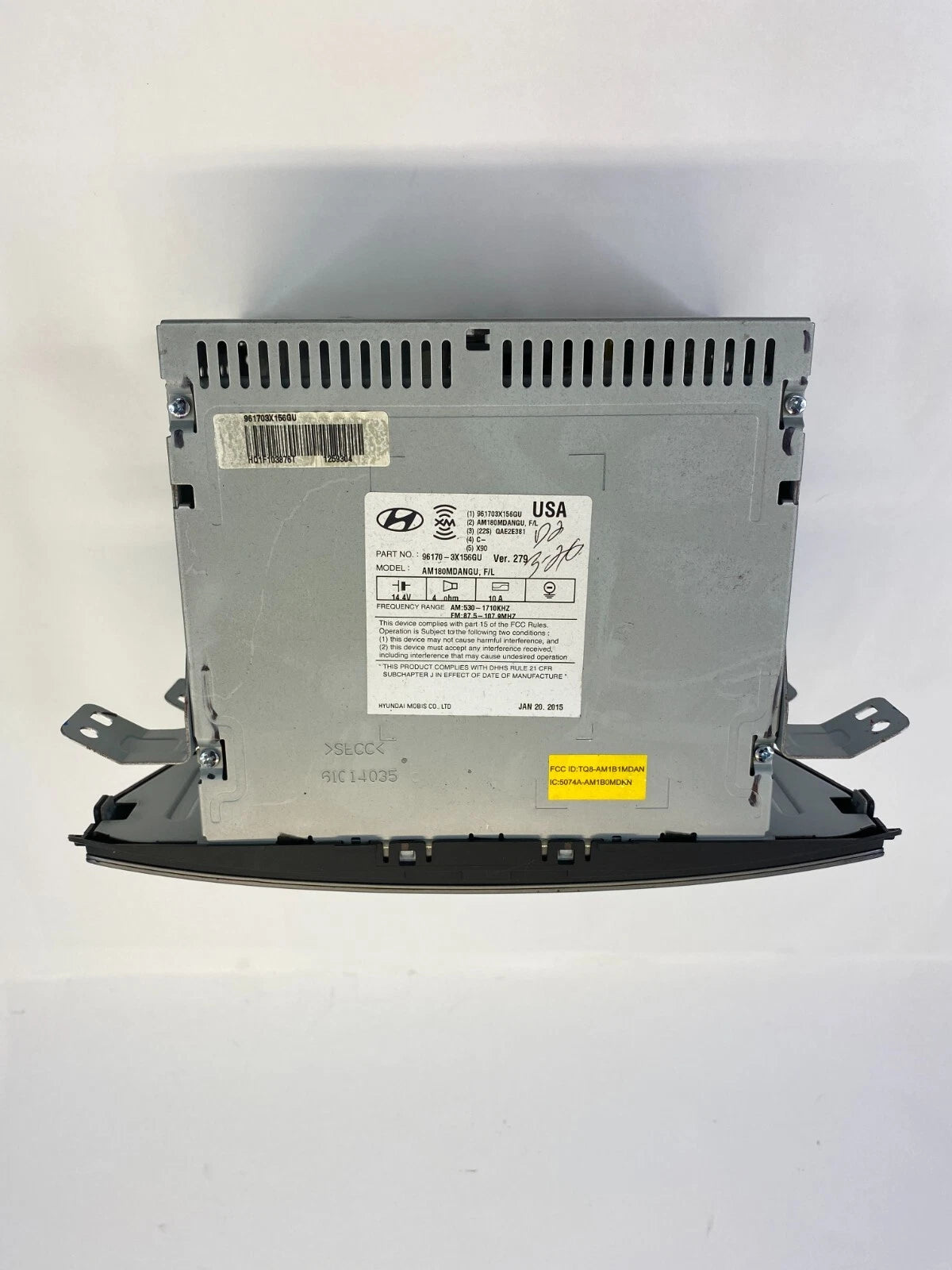 2014-2016 HYUNDAI ELANTRA AM FM RADIO CD MP3 PLAYER UNIT 96170-3X156GU OEM
