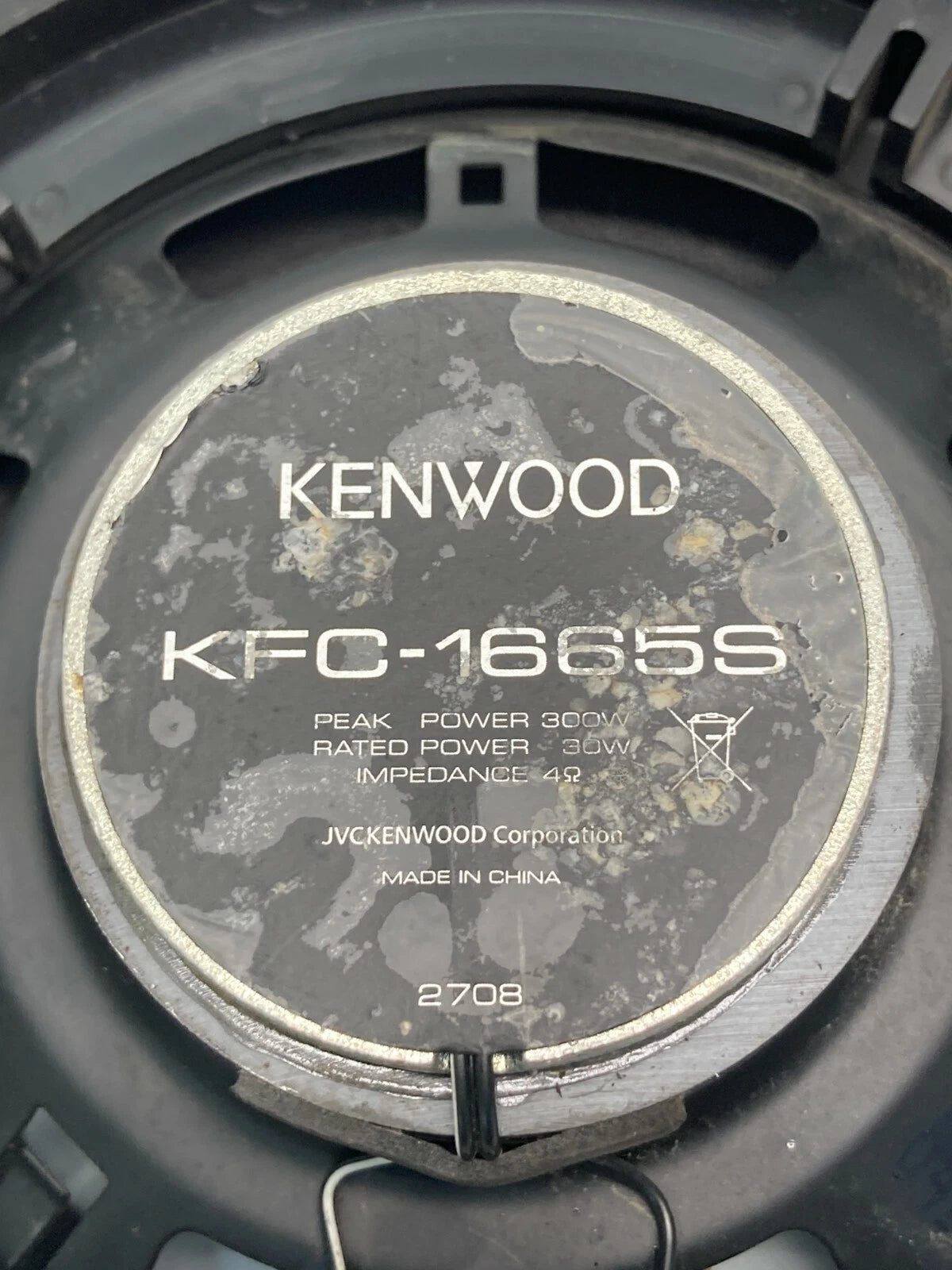 2007 07 NISSAN VERSA FRONT LEFT DRIVER SIDE DOOR SPEAKER AUDIO KENWOOD KFC-1665S