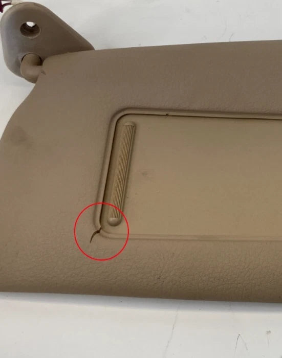 99 00 BMW 323I 01-05 325I LEFT DRIVER SIDE SUNVISOR SUN VISOR SHADE W/ MIRROR