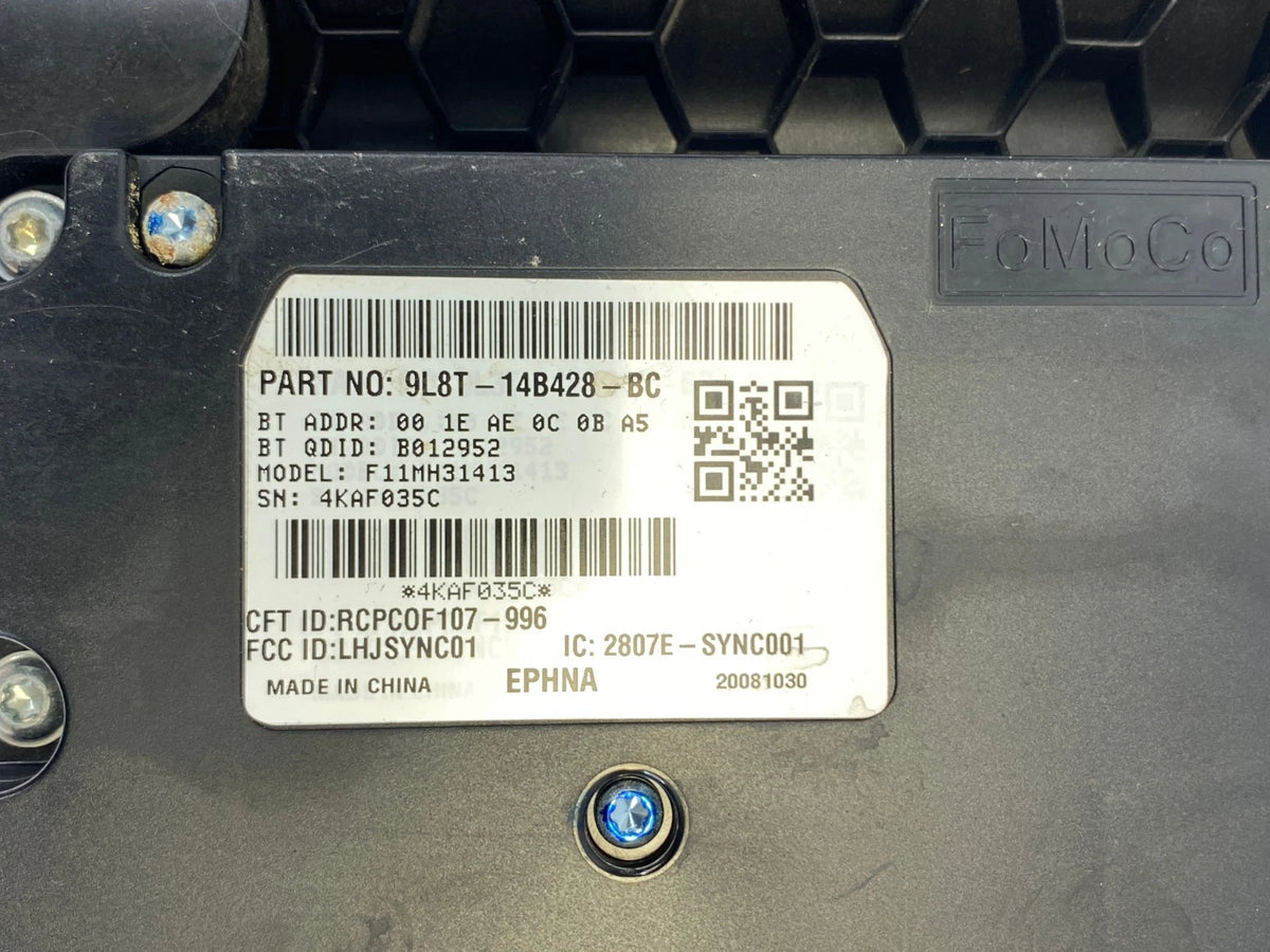 2009-2012 FORD ESCAPE BLUETOOTH SYNC TELECOMS MODULE FRONT OEM 9L8T-14B428-BC