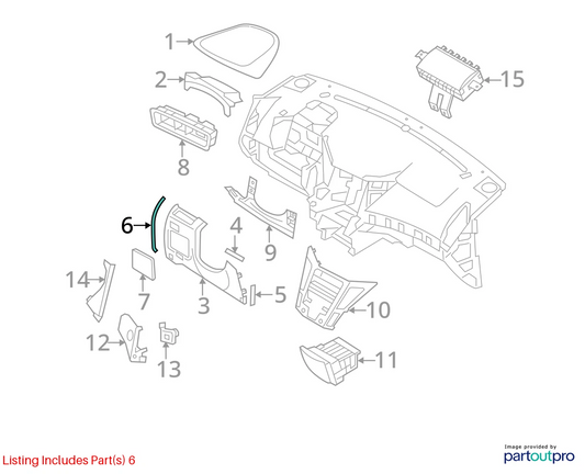 2011-2014 HYUNDAI SONATA INTERIOR LOWER DASH FUSE BOX LID COVER 84758-3S000 OEM