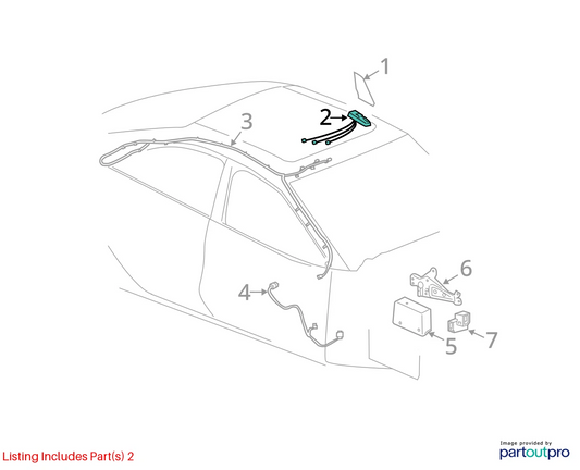 2012 12 CHEVROLET MALIBU ROOF BASE MOUNTED RADIO ANTENNA SHARK FIN 22804401 OEM