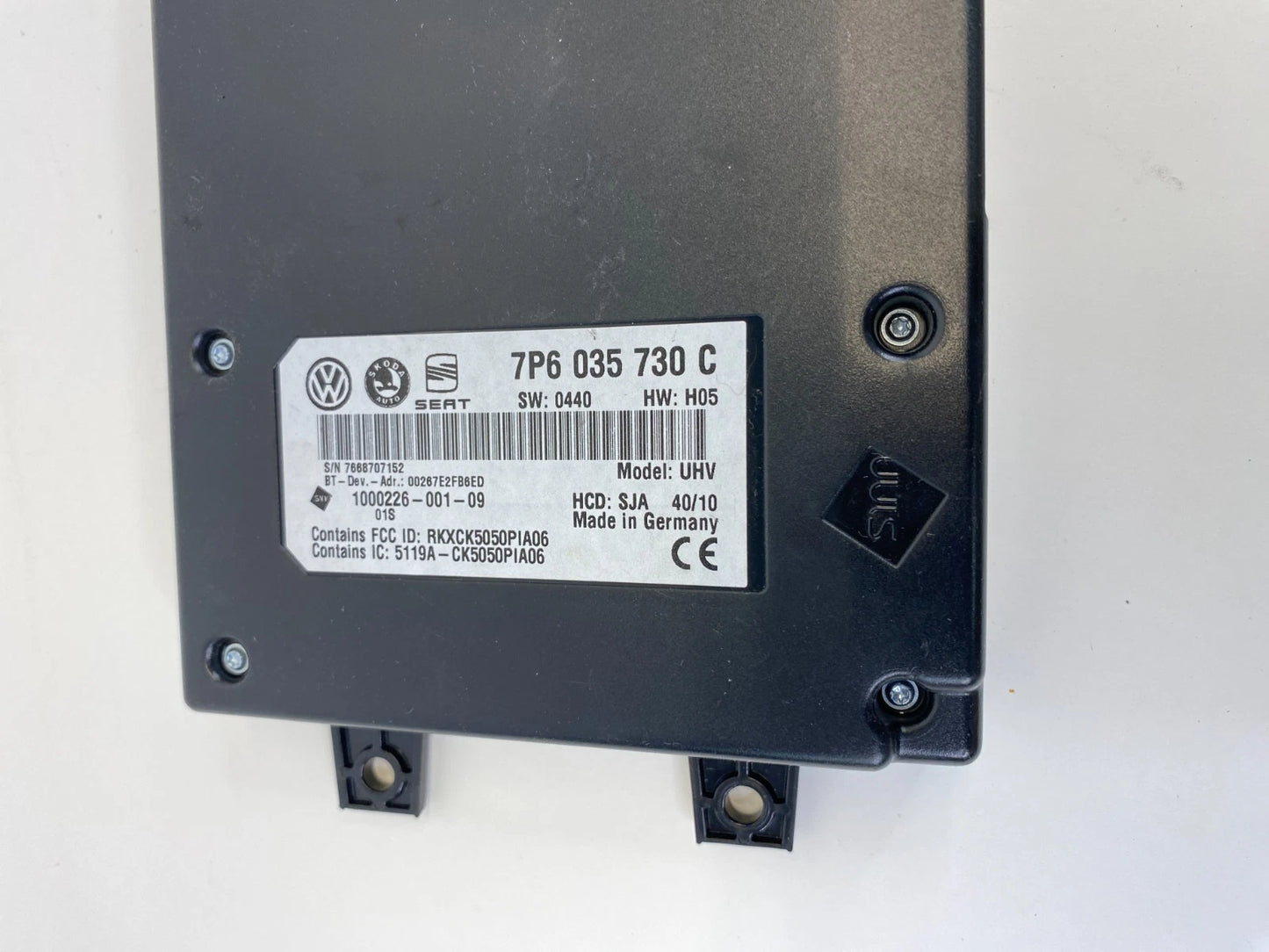 2011 2012 VW VOLKSWAGEN CC BLUETOOTH INTERFACE CONTROL MODULE 7P6035730C OEM